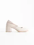 Bej Cilt Kadın Topuklu Ayakkabı TR02MS01B