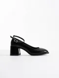 Siyah Rugan Kadın Topuklu Ayakkabı TR02MS01C