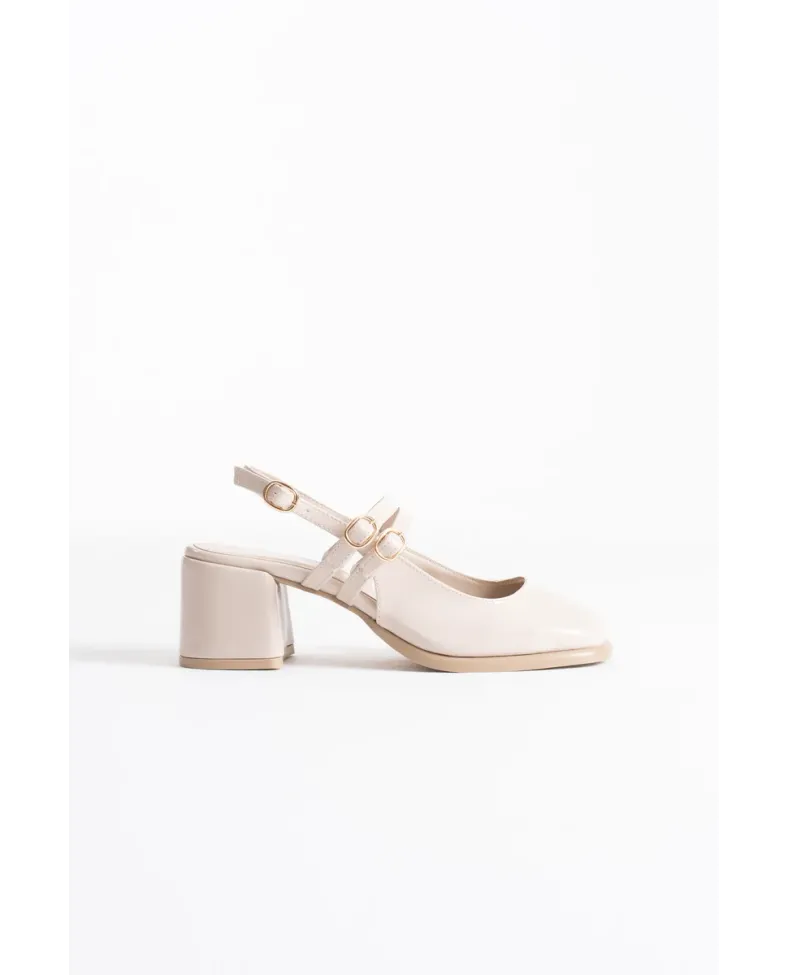 Bej Rugan Kadın Topuklu Ayakkabı TR02MS03B