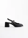 Siyah Cilt Kadın Topuklu Ayakkabı TR02MS03C