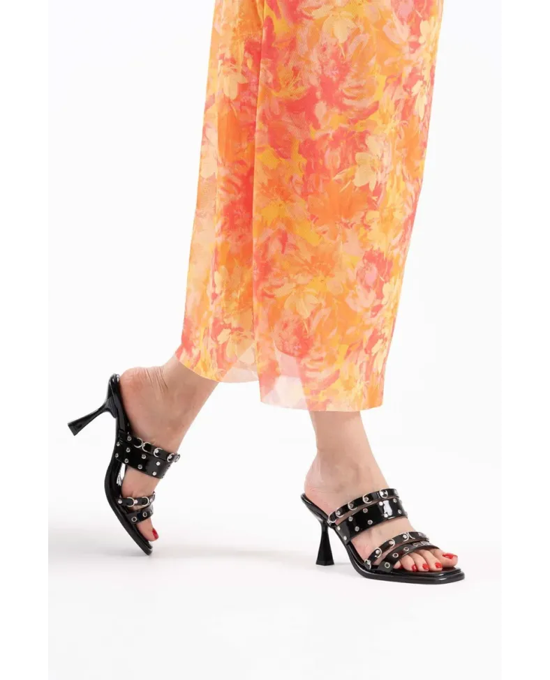 Topuklu Kadın Siyah Terlik TR02MY03A