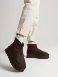 Kadın Acı Kahve Kışlık İçi Kürklü Kalın Taban Bot TR04MK04D
