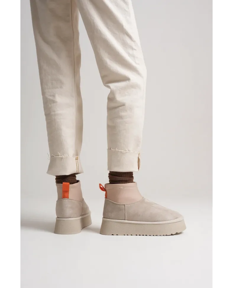 Kadın Bej Kışlık İçi Kürklü Kalın Taban Bot TR04MK04B