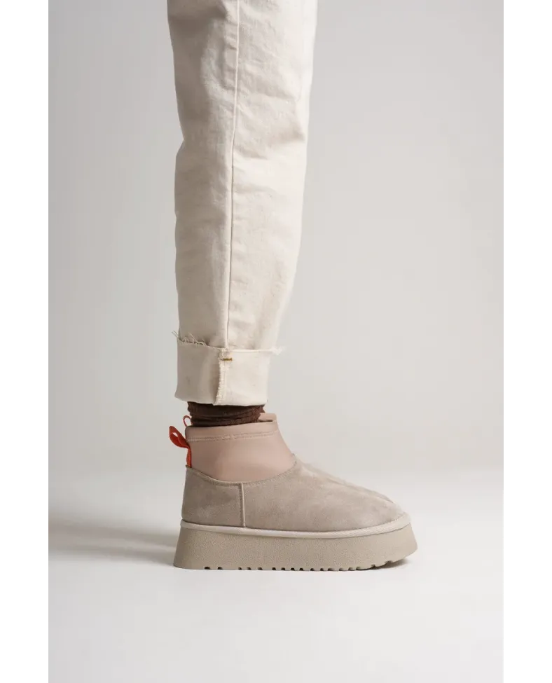 Kadın Bej Kışlık İçi Kürklü Kalın Taban Bot TR04MK04B