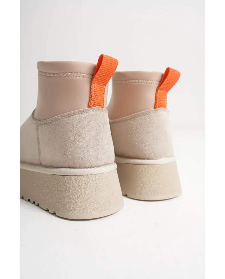 Kadın Bej Kışlık İçi Kürklü Kalın Taban Bot TR04MK04B