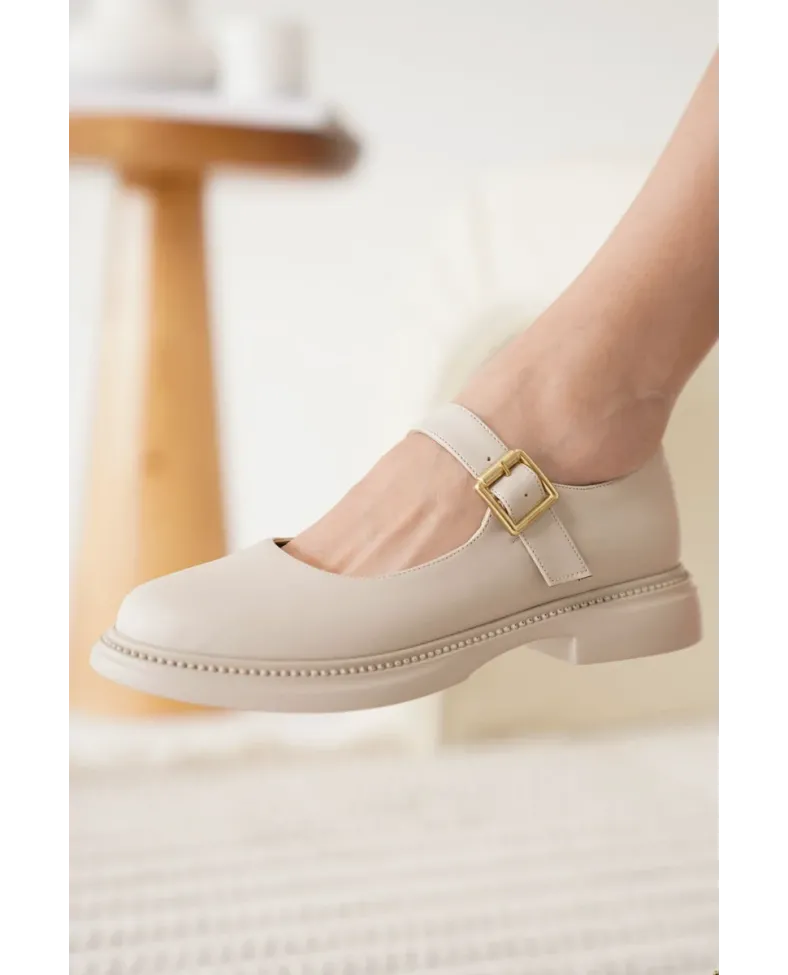 Bej Gunluk Mary Jane Ayakkabı TR09MS01E