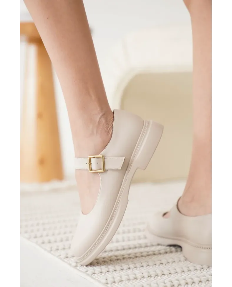 Bej Gunluk Mary Jane Ayakkabı TR09MS01E