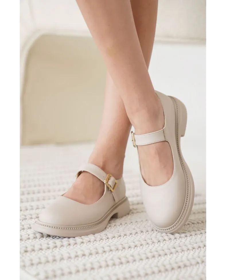 Bej Gunluk Mary Jane Ayakkabı TR09MS01E