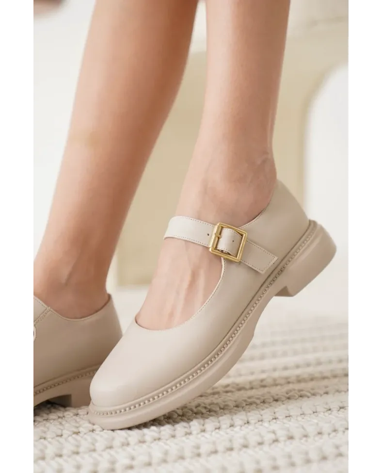 Bej Gunluk Mary Jane Ayakkabı TR09MS01E