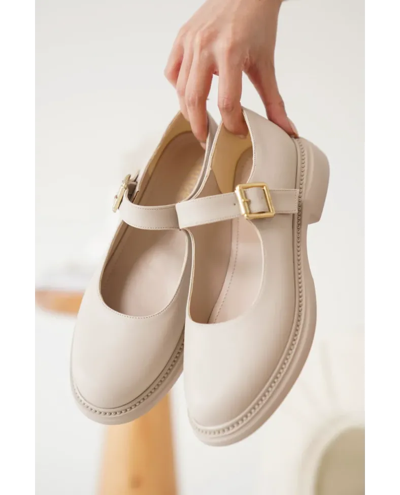 Bej Gunluk Mary Jane Ayakkabı TR09MS01E