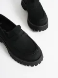 Kadın Günlük Siyah Süet Loafer Ayakkabı TR10MS02C