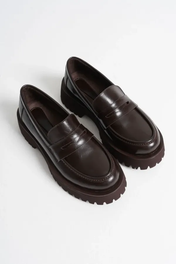 Kadın Günlük Acı Kahve Loafer Ayakkabı TR10MS02B