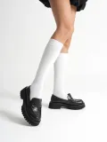 Kadın Günlük Siyah Kroko Loafer Ayakkabı TR10MS02G