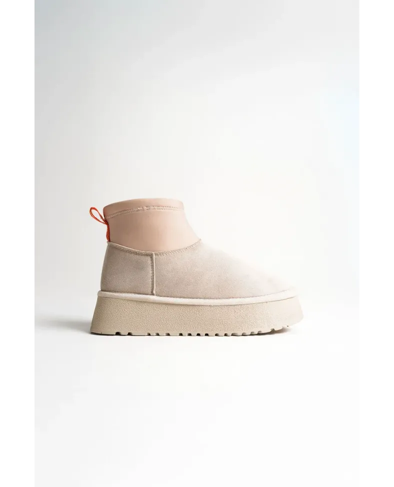 Kadın Bej Kışlık İçi Kürklü Kalın Taban Bot TR04MK04B