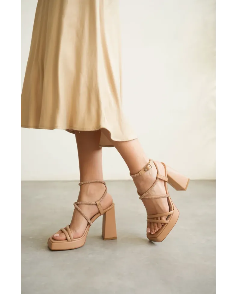 Kadın Nude Topuklu Sandalet TR12MY02D