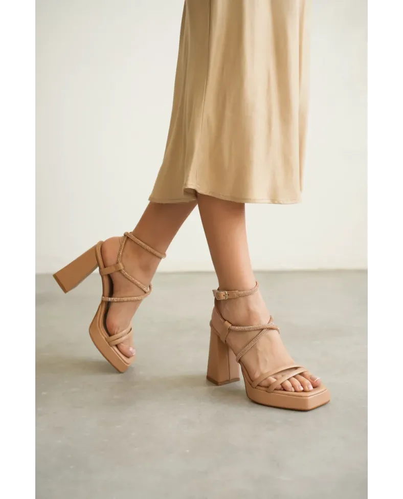Kadın Nude Topuklu Sandalet TR12MY02D