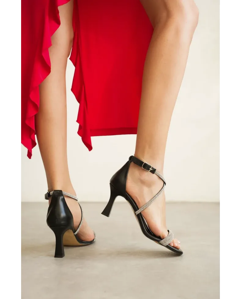 Siyah Kadın Topuklu Sandalet TR12MY03A