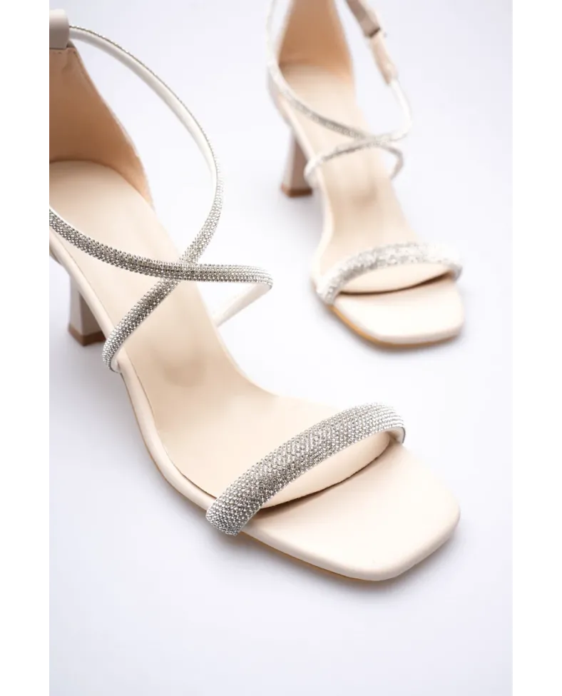 Bej Kadın Topuklu Sandalet TR12MY03C