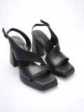 Siyah Kadın Topuklu Platform Sandalet TR12MY04A