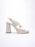 Bej Kadın Topuklu Platform Sandalet TR12MY04C