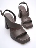 Acı Kahve Kadın Topuklu Platform Sandalet TR12MY04E