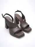 Acı Kahve Kadın Topuklu Platform Sandalet TR12MY04E
