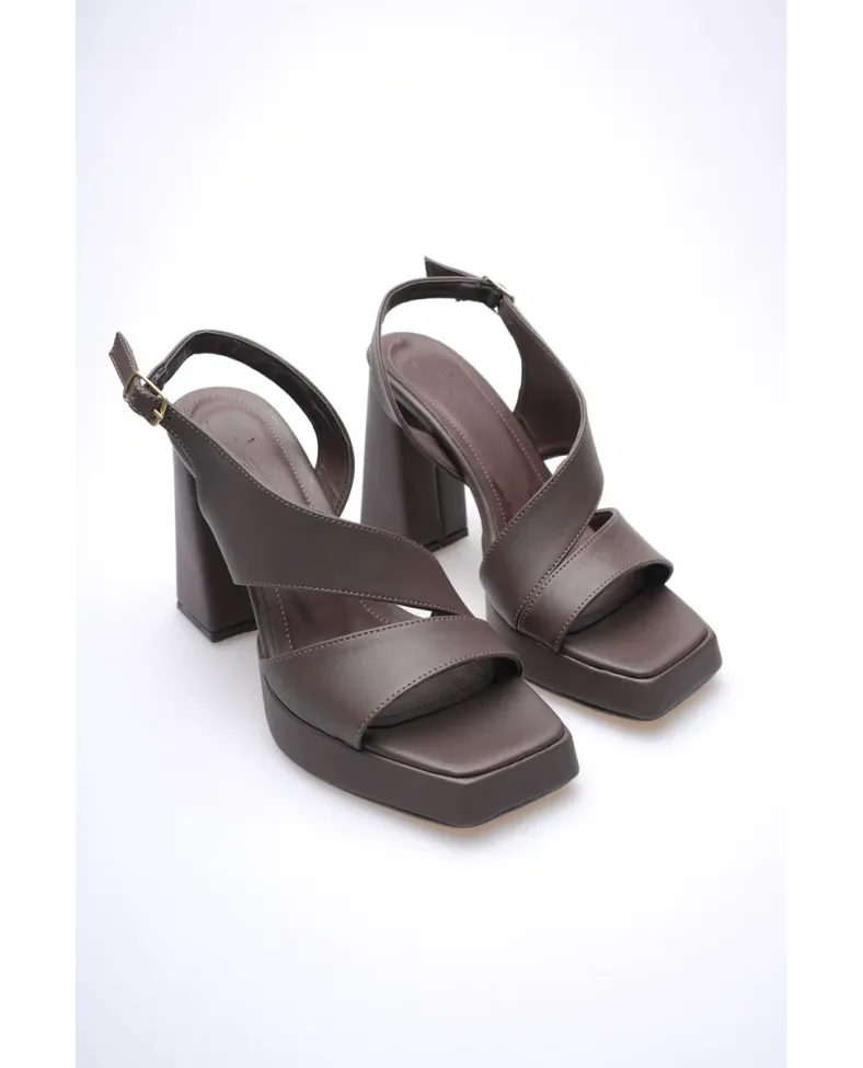 Acı Kahve Kadın Topuklu Platform Sandalet TR12MY04E