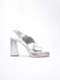 Gümüş Kadın Topuklu Platform Sandalet TR12MY04F