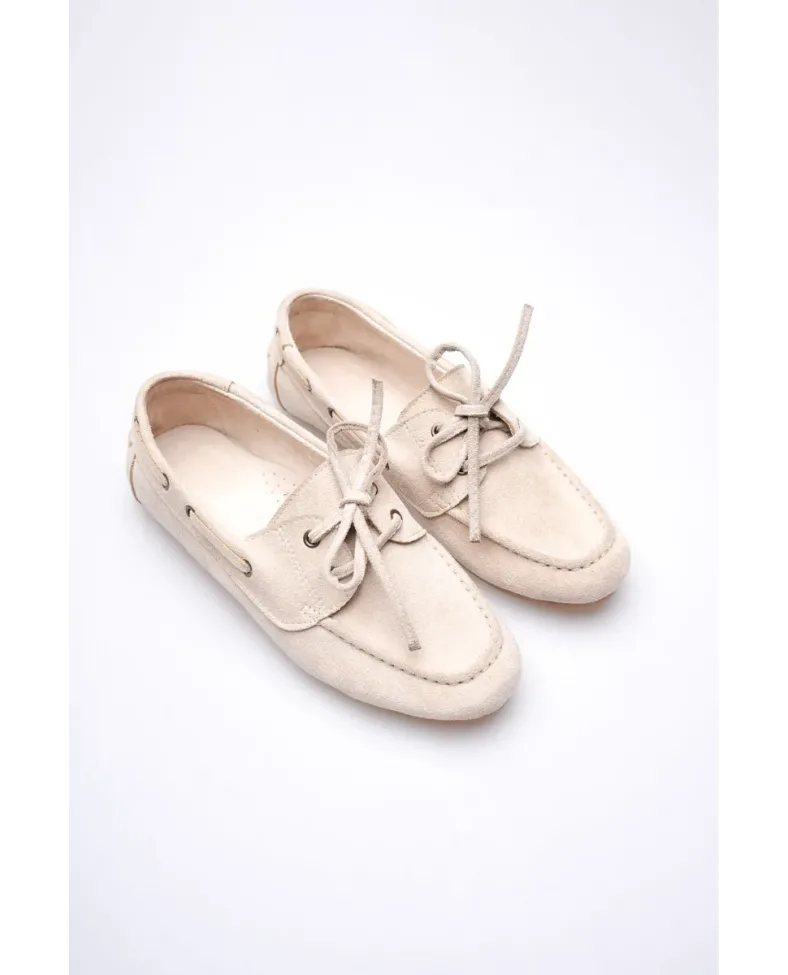 Kadın Bej Günlük Süet Ayakkabı TR27MS06B