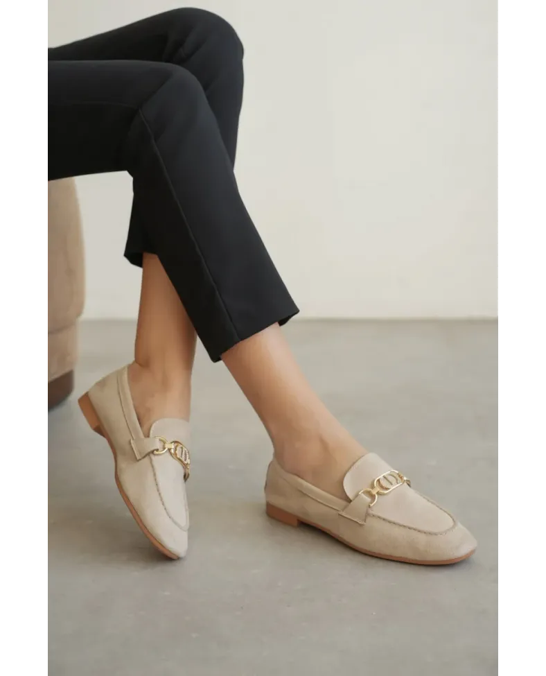Kadın Süet Bej Günlük Ayakkabı TR27MS01B