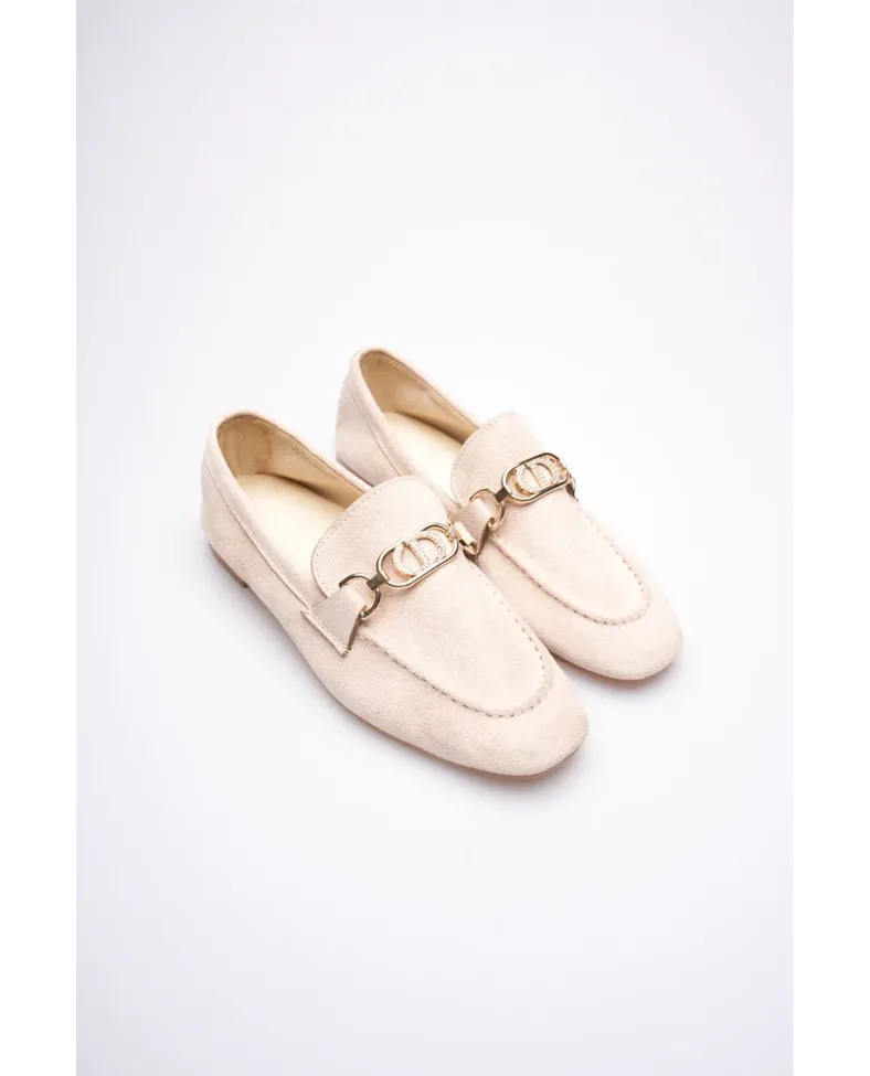 Kadın Süet Bej Günlük Ayakkabı TR27MS01B