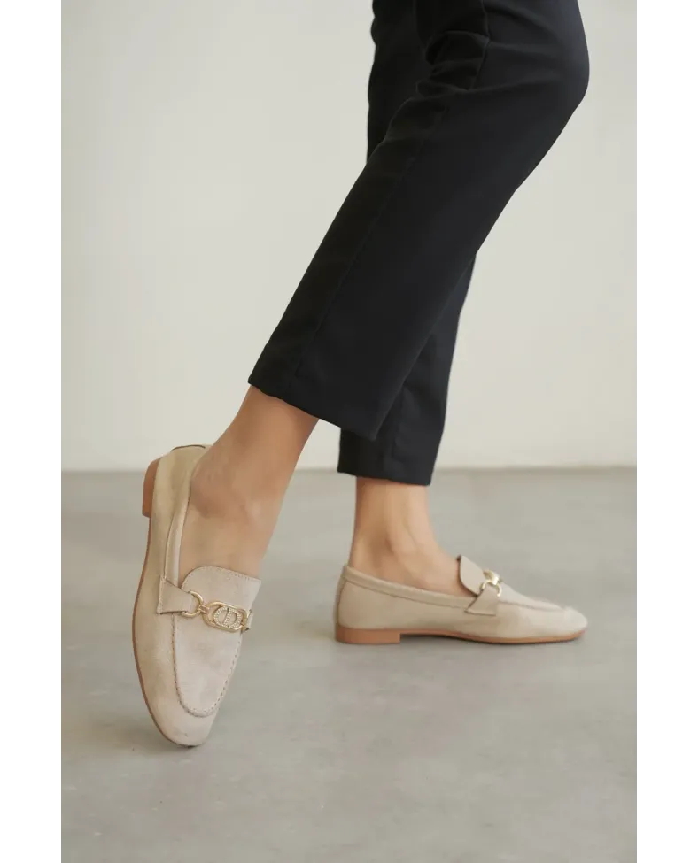 Kadın Süet Bej Günlük Ayakkabı TR27MS01B