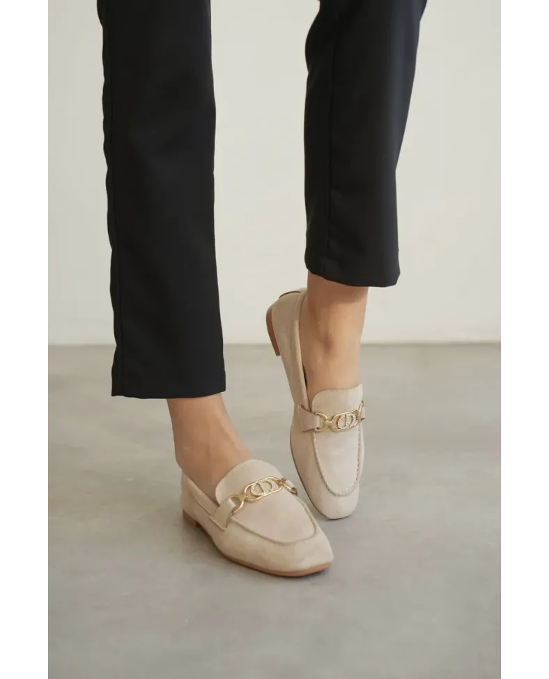 Kadın Süet Bej Günlük Ayakkabı TR27MS01B