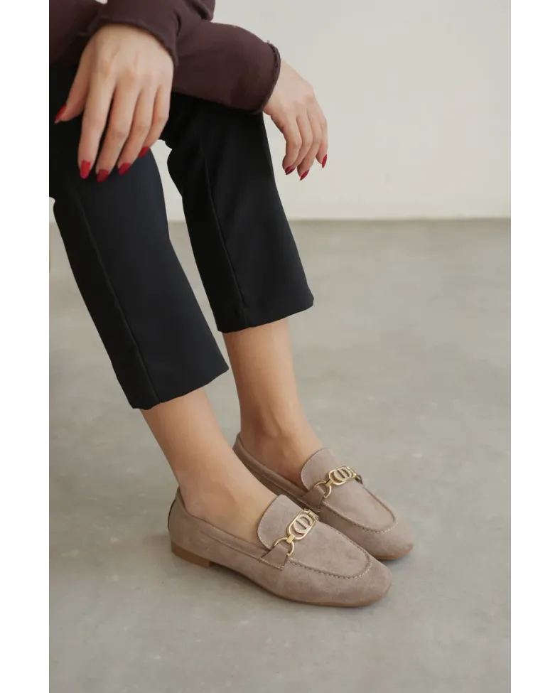 Kadın Süet Vizon Günlük Ayakkabı TR27MS01D