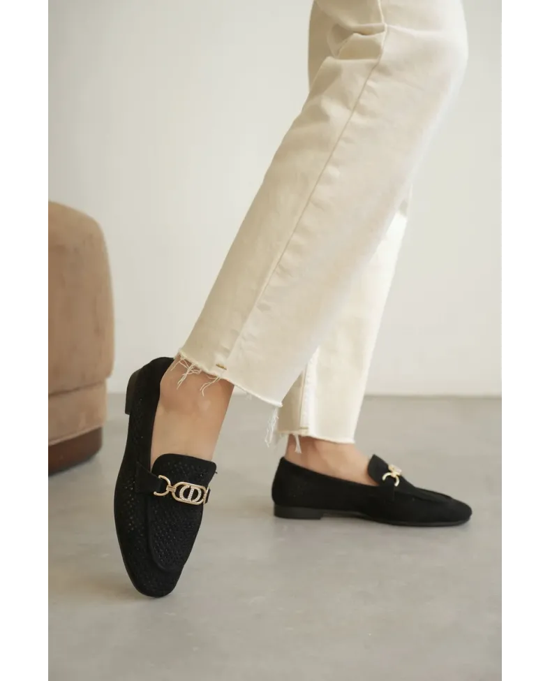 Kadın Siyah Toka Detaylı Ayakkabı TR27MS02A