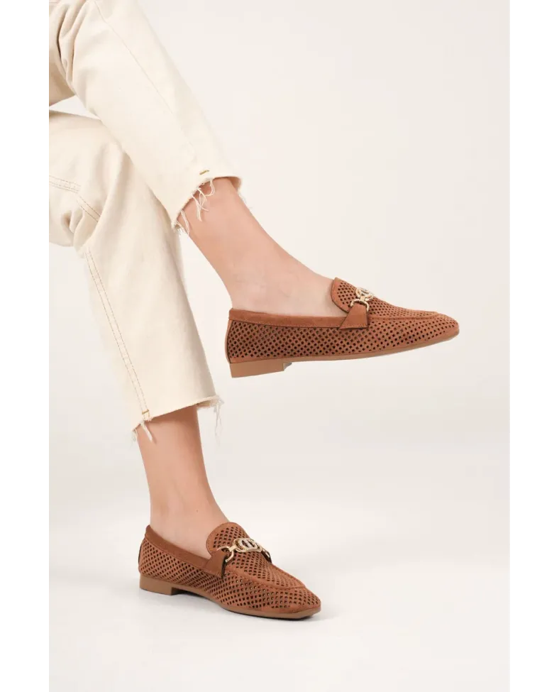 Kadın Süet Taba Günlük Ayakkabı TR27MS02C