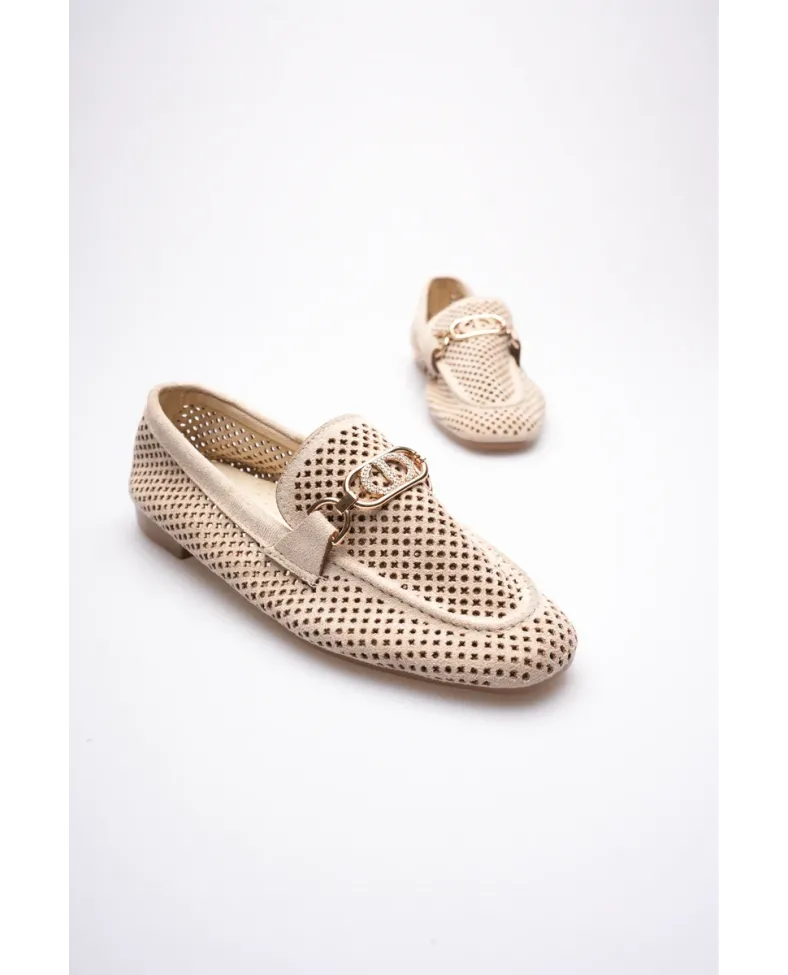 Kadın Süet Bej Günlük Ayakkabı TR27MS02B