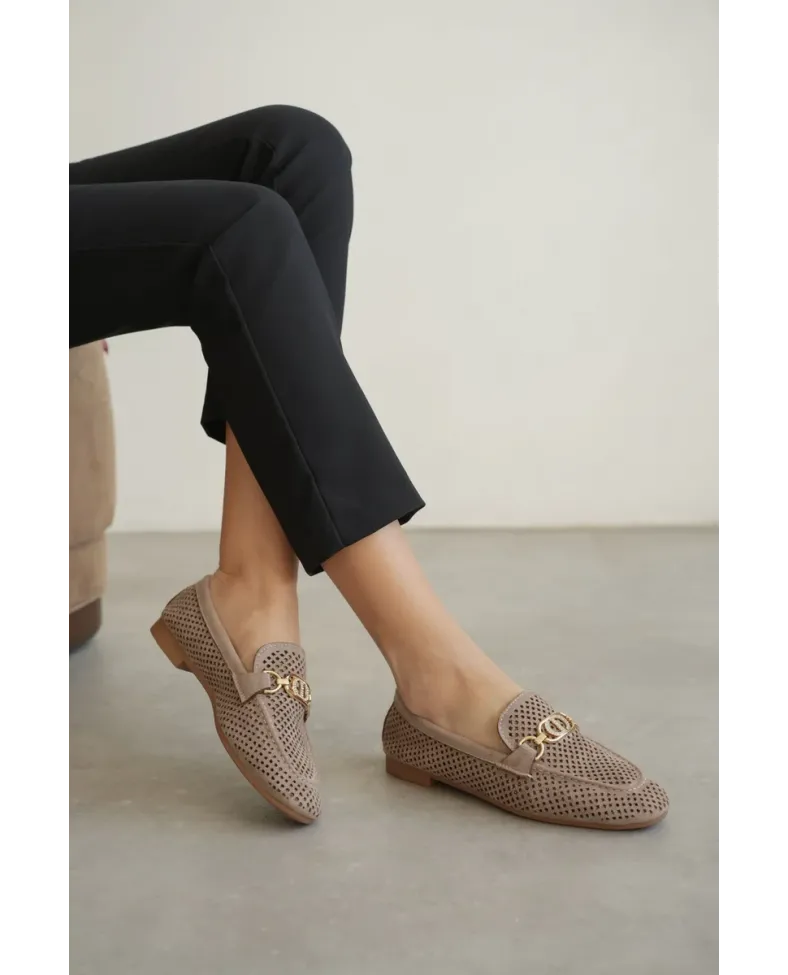 Kadın Süet Vizon Günlük Ayakkabı TR27MS02D