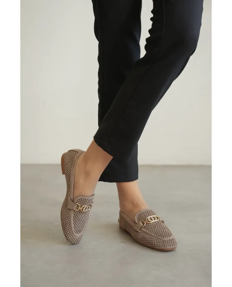 Kadın Süet Vizon Günlük Ayakkabı TR27MS02D