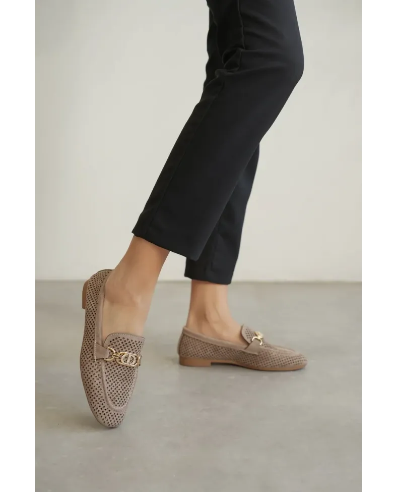 Kadın Süet Vizon Günlük Ayakkabı TR27MS02D