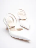 Kadın Beyaz Rugan Topuklu Ayakkabı TR03MS02B