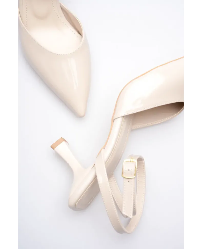 Kadın Bej Rugan Topuklu Ayakkabı TR03MS02C