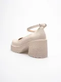 Kadın Bej Bilekten Baretli Günlük Ayakkabı TR06MS01D