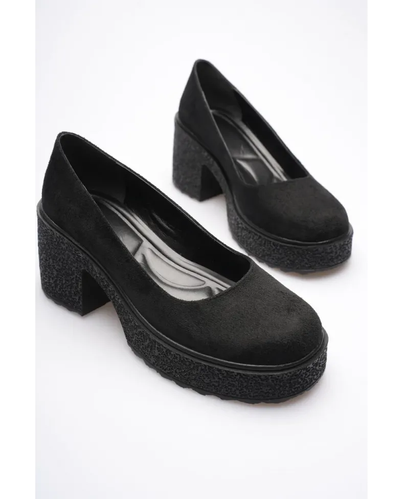 Siyah Süet Kadın Günlük Ayakkabı TR06MS04E