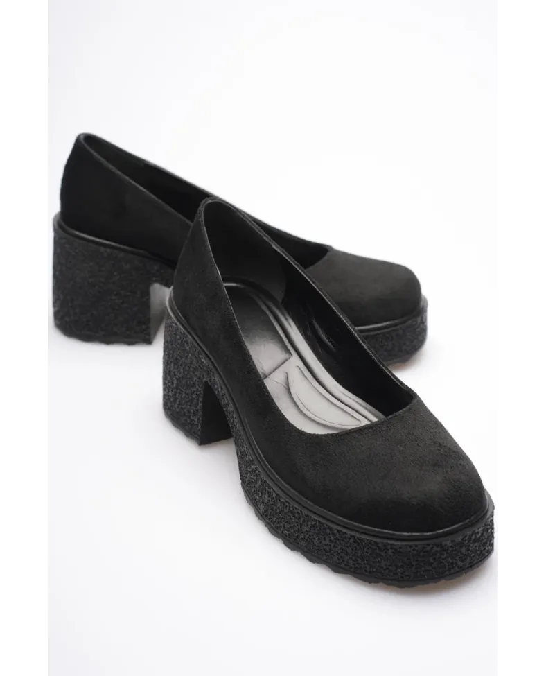 Siyah Süet Kadın Günlük Ayakkabı TR06MS04E