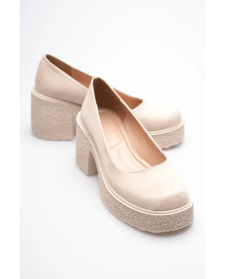 Kadın Bej Süet Günlük Ayakkabı TR06MS04F