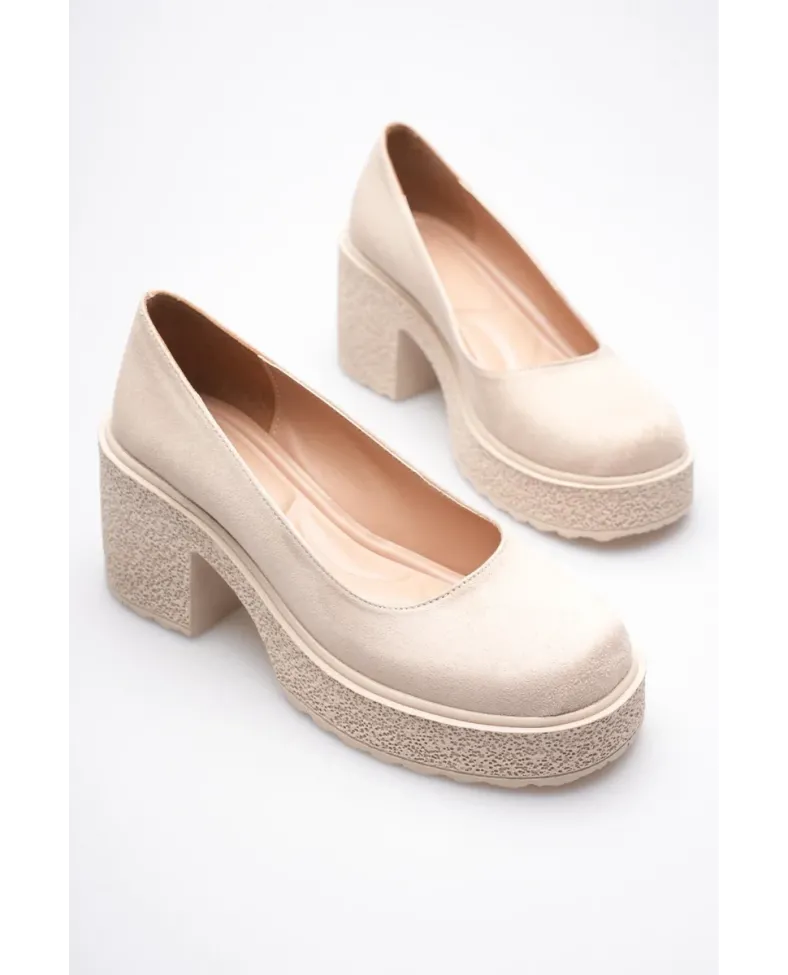 Kadın Bej Süet Günlük Ayakkabı TR06MS04F