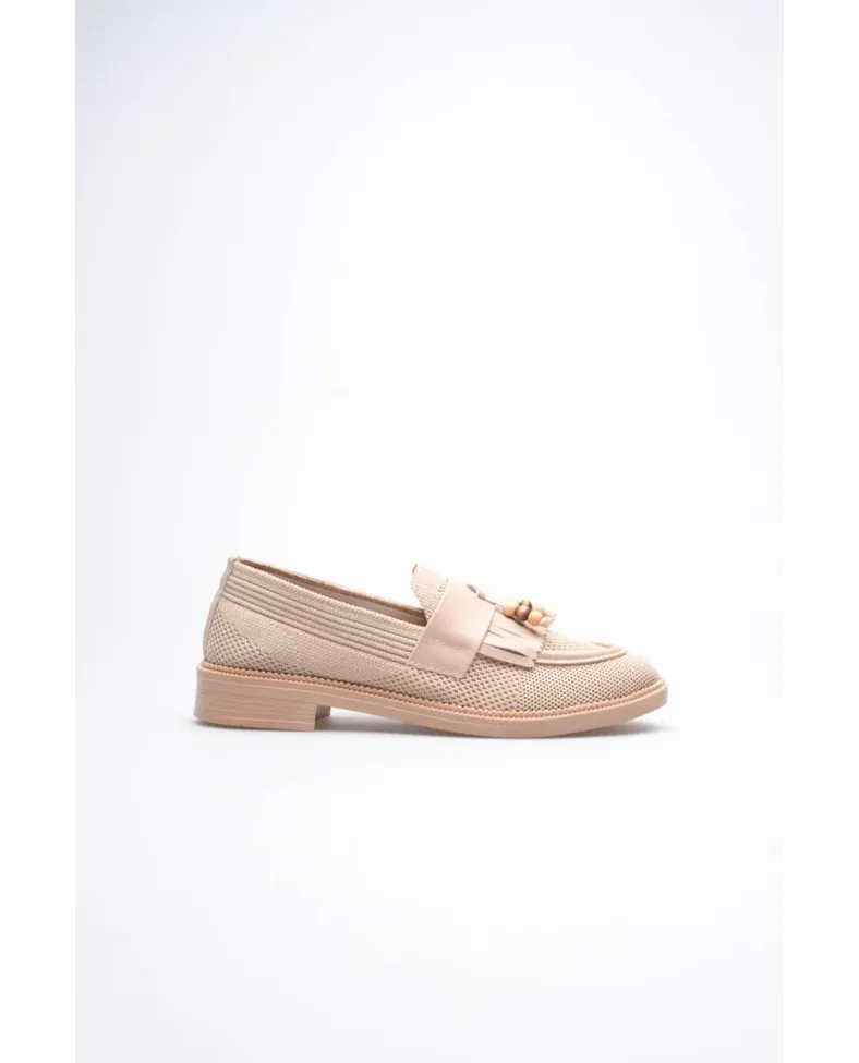 Kadın Bej Püsküllü Günlük Ayakkabı TR30MS01B