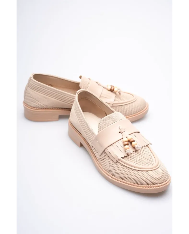 Kadın Bej Püsküllü Günlük Ayakkabı TR30MS01B