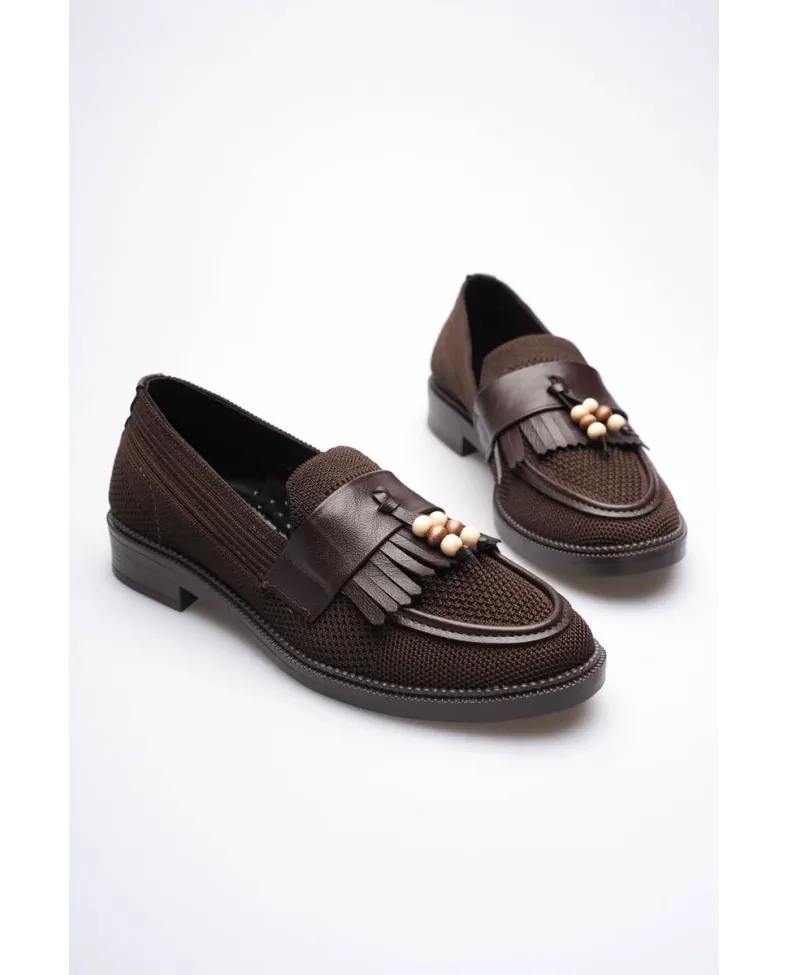 Kadın Acı Kahve Püsküllü Günlük Ayakkabı TR30MS01C